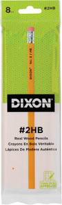 Dixon #2 Pencils, Yellow, 8Pk. - 1 Pkg