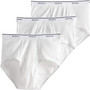 Men's White Briefs 3-Pack Underwear, White, Large - 1 Pkg