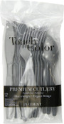 Solid Color Assorted Cutlery, Shimmering Silver, 6-7\" - 1 Pkg