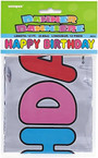 Happy Birthday Banner Decoration Metallic - 1 Pkg