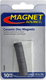 Round Ceramic Disc Magnets, Black, 1/2\" - 1 Pkg
