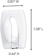 Command Adhesive Utility Hooks, White, Mini - 1 Pkg