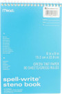 Greentint Steno Notebook, 80Ct. 6X9\" - 1 Pkg