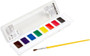 Washable Water Colors W/Brush, Assorted, 8Ct. - 1 Pkg