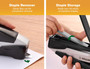 Paper Pro Stapler - Half Strip, Black/Gray - 1 Pkg