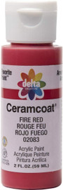 Ceramcoat Acrylic Paint, Fire Red, 2 oz - 1 Pkg