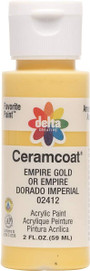 Ceramcoat Acrylic Paint, Empire Gold, 2 oz - 1 Pkg