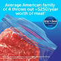 Ziploc Freezer Bags, Blue, 20 Ct - 1 Pkg