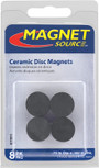 Ceramic Disc Magnets, Black, 3/4\" Dia - 1 Pkg