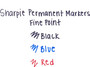 Sharpie Fine Point Permanent Marker, Assorted, 3Ct. - 1 Pkg