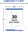 Mailing Labels, 300Ct. 8 1/2X11\" - 1 Pkg