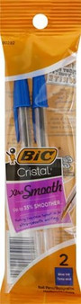 Ball Point Pens 2Pk, Blue, Medium - 1 Pkg