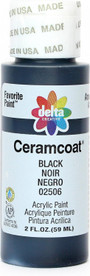 Ceramcoat Acrylic Paint, Black, 2 oz - 1 Pkg