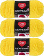 E300 Super Saver Yarn, Bright Yellow, 7 oz - 3 Packs