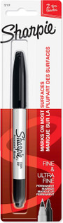 Sharpie Twin Tip Marker, Black, 1Ct. - 1 Pkg