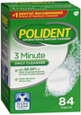 Polident Antibacterial Denture Cleanser Tablets 3 Minute - 84 ct