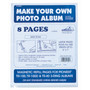 Magnetic Photo Album Refills, Clear, 8 Pg - 1 Pkg