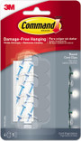 Command Clear Round Cord Clips, Clear - 1 Pkg