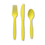 Solid Color Assorted Cutlery, Mimosa, 6-7\" - 1 Pkg