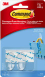 Command Adhesive Small Hook, Clear, Small - 1 Pkg