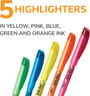 Briteliner Highlighter, Assorted, 5Pk. - 1 Pkg