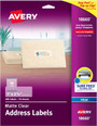 Avery Clear Mailing Labels, 1X2 5/8\" - 1 Pkg
