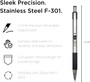 F-301 Retractable Pen, Black, Fine - 1 Pkg