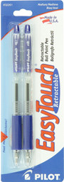 Easy Touch Ballpoint Pen Retractable, Blue, Medium - 1 Pkg