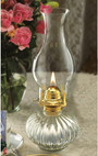 Ellipse Clear Glass Oil Lamp