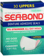 Sea-Bond Denture Adhesive Seals Uppers Fresh Mint - 30 ea.