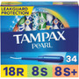 Tampax Pearl Plastic Tampons Triple Pack Unscented - 34 ct