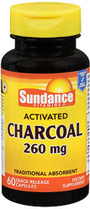 Sundance Vitamins Activated Charcoal 260 mg Dietary Supplement Quick Release Capsules - 60 ct