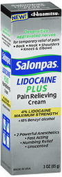 Salonpas Lidocaine Plus Pain Relieving Cream - 3 oz