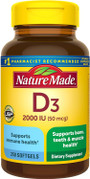 Nature Made Vitamin D3 2000 IU Dietary Supplement - 250 Liquid Softgel