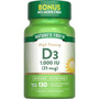 Nature's Truth High Potency Vitamin D3 1000 IU Quick Release Softgels - 130 ct