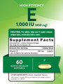 Nature's Truth High Potency E 1000 IU Vitamin Supplement - 60 Softgels