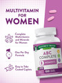 Nature's Truth ABC Complete Women's Multivitamin Mineral Supplement - 100 Coated Caplets