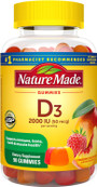 Nature Made Vitamin D3 Dietary Supplement Gummies - 90 Assorted Flavors