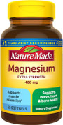 Nature Made Magnesium 400 mg Liquid Softgels High Potency - 60 ct
