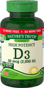 Nature's Truth High Potency Vitamin D3 2000 IU Quick Release Softgels - 300 ct