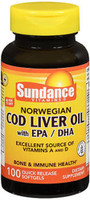 Sundance Norwegian Cod Liver Oil with EPA/DHA Quick Release - 100 Softgels