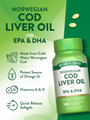 Nature's Truth Norwegian Cod Liver Oil Dietary Supplement - 100 Softgels