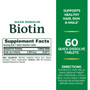 Nature's Bounty Biotin 5000 mcg Vitamin Supplement Quick Dissolve Natural Strawberry Flavor - 60 Tablets