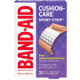 Band-Aid Cushion Care Sport Strip  Adhesive Bandages All One Size - 30 ct