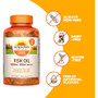 Sundown Naturals Fish Oil 1000 mg Softgels Omega 3 - 144 ct