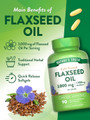 Nature's Truth Cold Pressed Flaxseed Oil 3,000 mg Quick Release Softgels - 90 ct