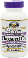 21st Century Flaxseed Oil 1000 mg - 120 Softgels