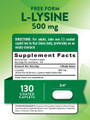 Nature's Truth Vitamins L-Lysine 500 mg - 130 Coated Caplets