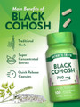 Nature's Truth Concentrated Extract Black Cohosh 540 mg Herbal Supplement - 100 Quick Release Capsules