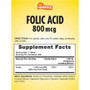 Sundance Vitamins Folic Acid 800 mcg - 250 Tablets